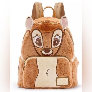 BNWT Loungefly Disney Parks Bambi Furry Plush Backpack